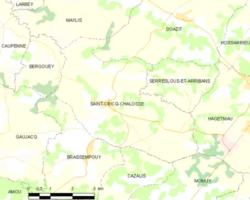 Detailkaart van de gemeente