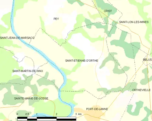 Detailkaart van de gemeente