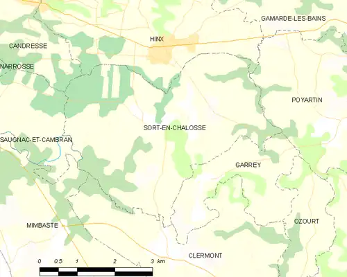 Detailkaart van de gemeente