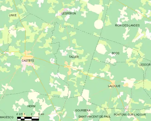 Detailkaart van de gemeente