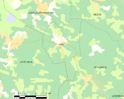 Detailkaart van de gemeente