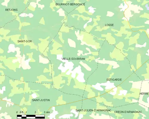 Detailkaart van de gemeente