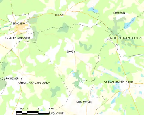 Detailkaart van de gemeente