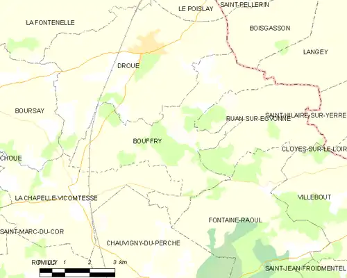 Detailkaart van de gemeente