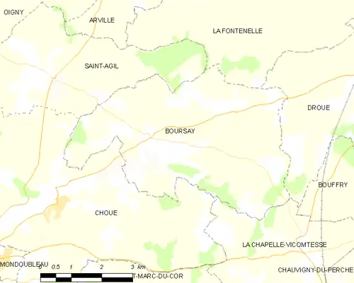 Detailkaart van de gemeente