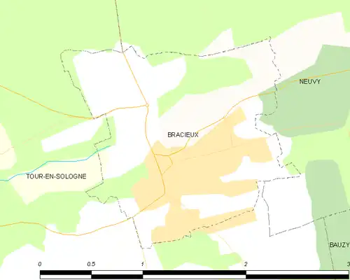 Detailkaart van de gemeente