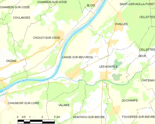 Detailkaart van de gemeente