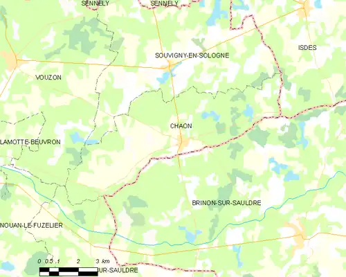 Detailkaart van de gemeente