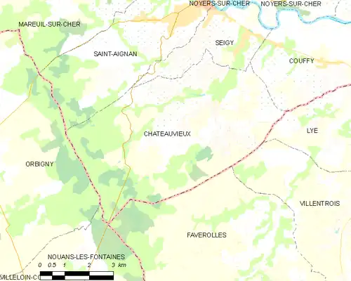 Detailkaart van de gemeente