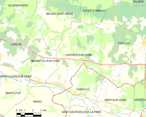 Detailkaart van de gemeente