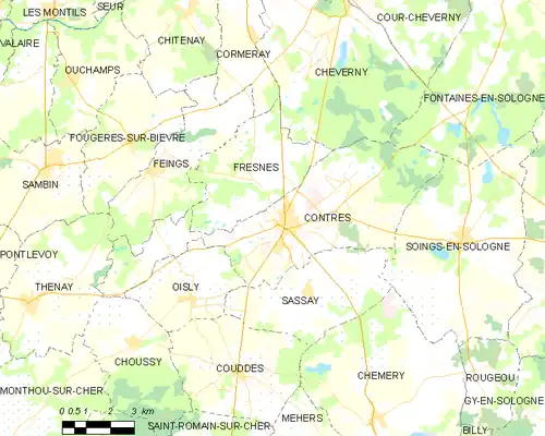 Detailkaart van de gemeente