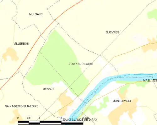 Detailkaart van de gemeente