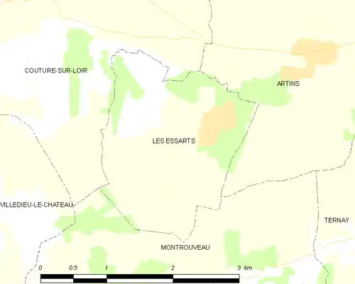 Detailkaart van de gemeente
