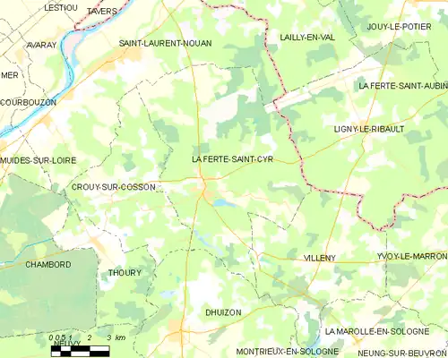 Detailkaart van de gemeente