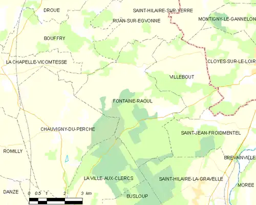 Detailkaart van de gemeente