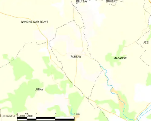 Detailkaart van de gemeente