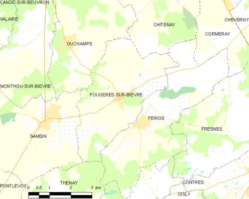 Detailkaart van de gemeente