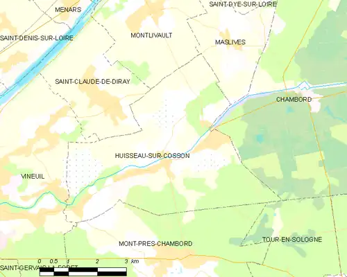 Detailkaart van de gemeente