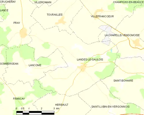 Detailkaart van de gemeente