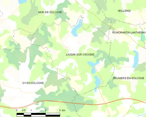 Detailkaart van de gemeente