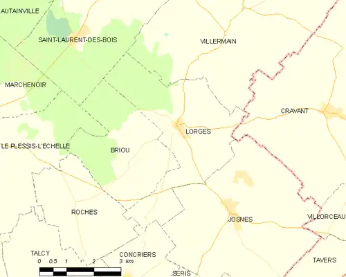 Detailkaart van de gemeente