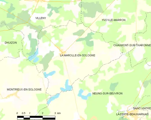 Detailkaart van de gemeente