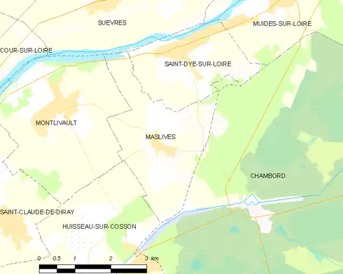 Detailkaart van de gemeente