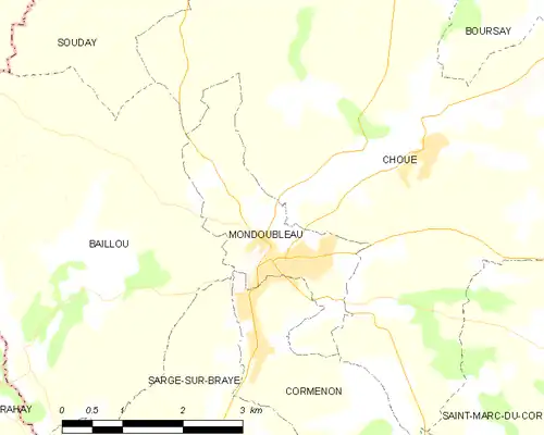 Detailkaart van de gemeente