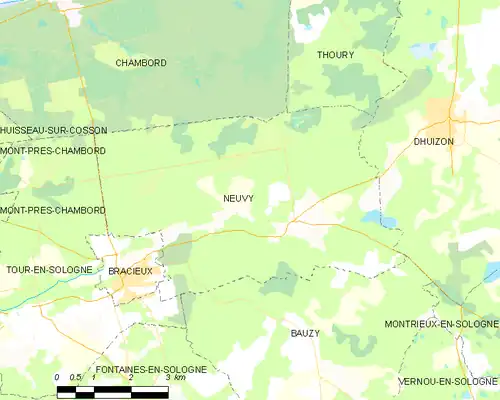 Detailkaart van de gemeente