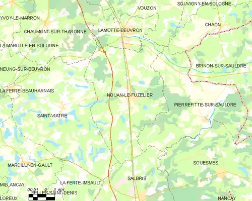 Detailkaart van de gemeente