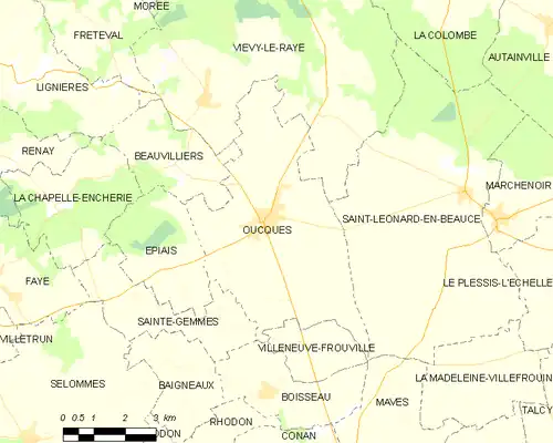 Detailkaart van de gemeente