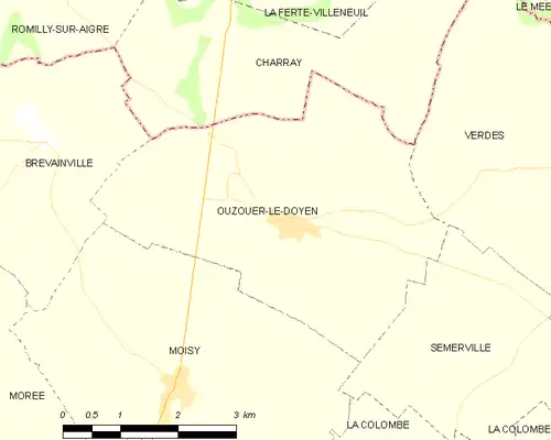 Detailkaart van de gemeente