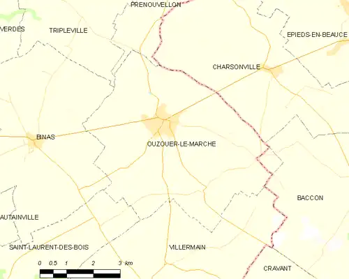 Detailkaart van de gemeente