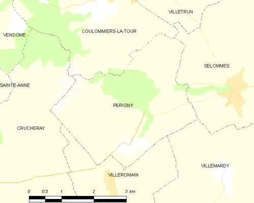 Detailkaart van de gemeente