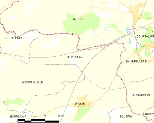 Detailkaart van de gemeente