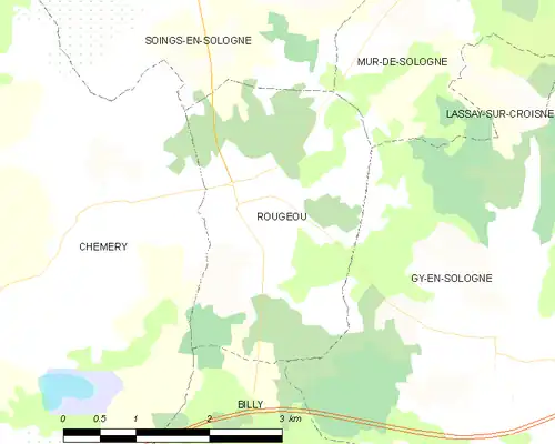 Detailkaart van de gemeente