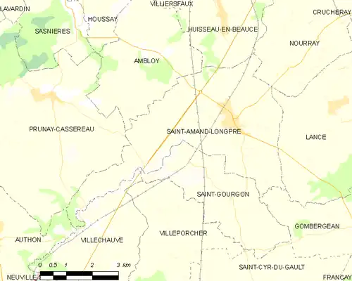 Detailkaart van de gemeente