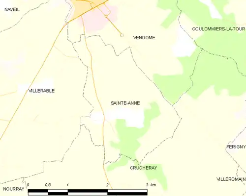 Detailkaart van de gemeente