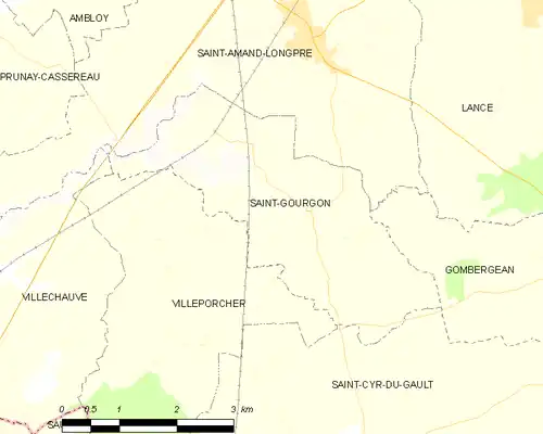 Detailkaart van de gemeente