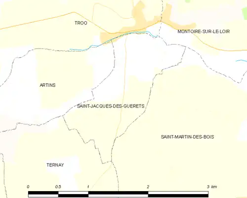 Detailkaart van de gemeente