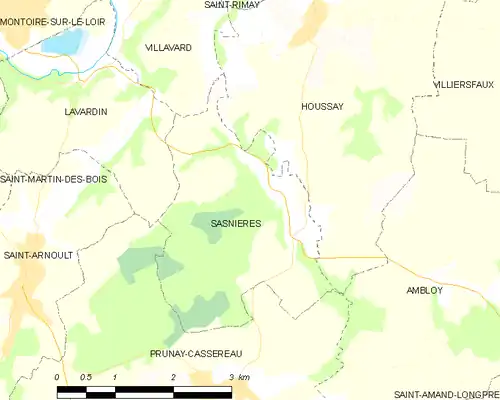 Detailkaart van de gemeente