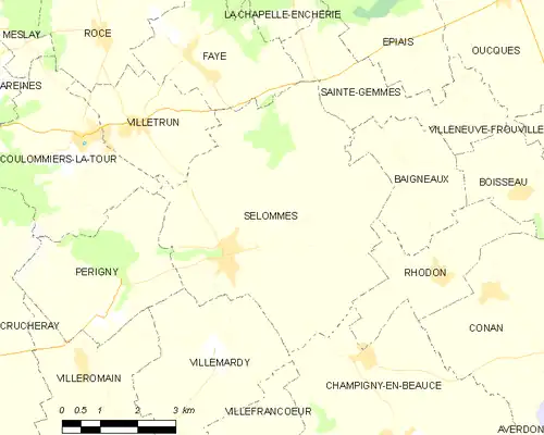 Detailkaart van de gemeente