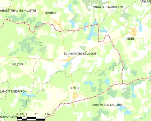 Detailkaart van de gemeente