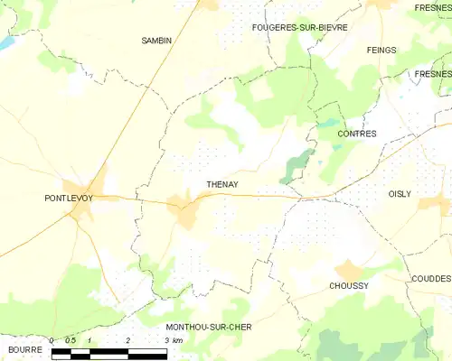 Detailkaart van de gemeente