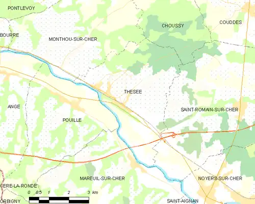 Detailkaart van de gemeente