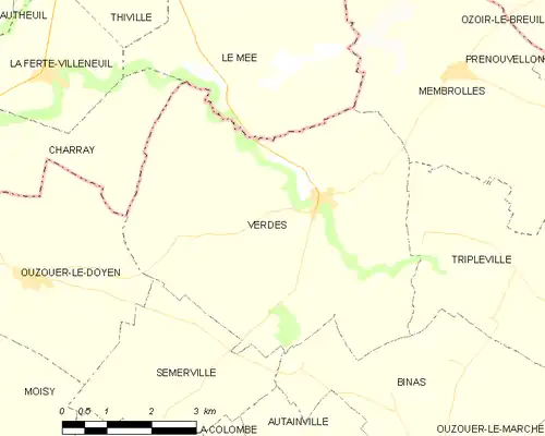 Detailkaart van de gemeente