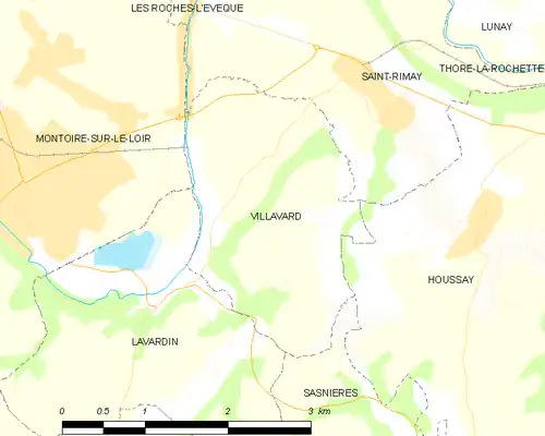 Detailkaart van de gemeente