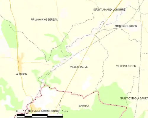 Detailkaart van de gemeente