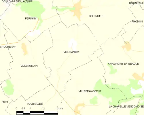 Detailkaart van de gemeente