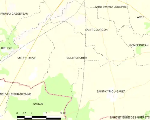 Detailkaart van de gemeente